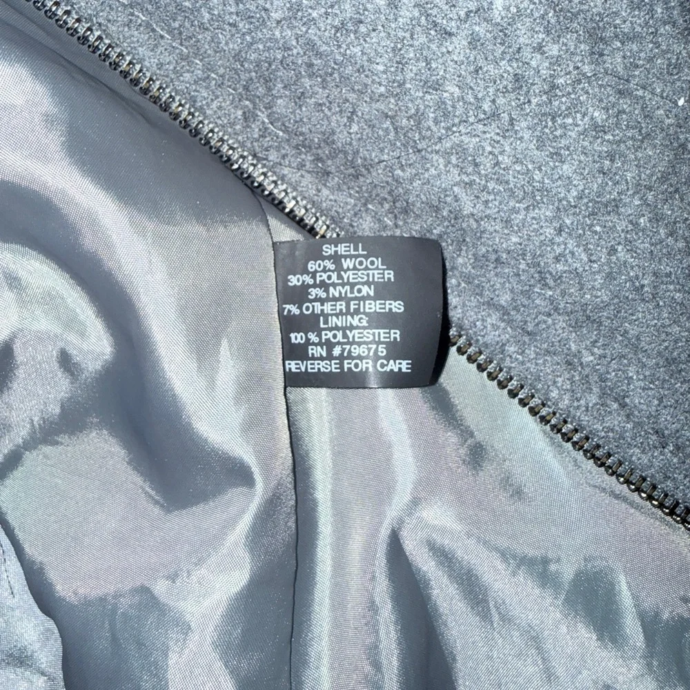 MICHAEL Michael Kors Charcoal Wool Blend Trench Coat Size medium